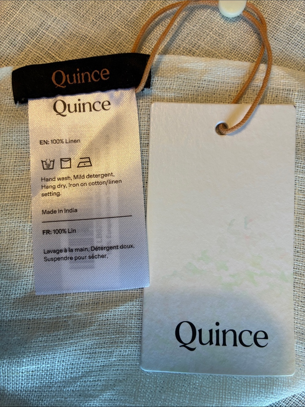 Quince Beautiful 100% European Linen Scarf 28" x 80". NEW WITH TAGS - Picture 4 of 5